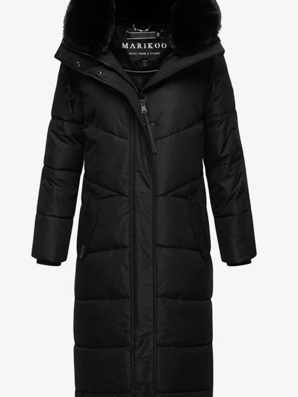 NWOT Marikoo Women's Long Extra Warm Fleece Lined Puffer Coat - Black